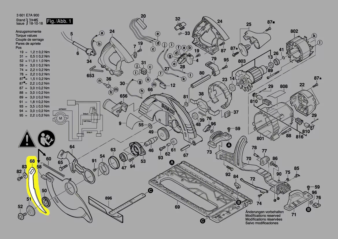 couteau diviseur réf. 1 619 P02 408 Bosch